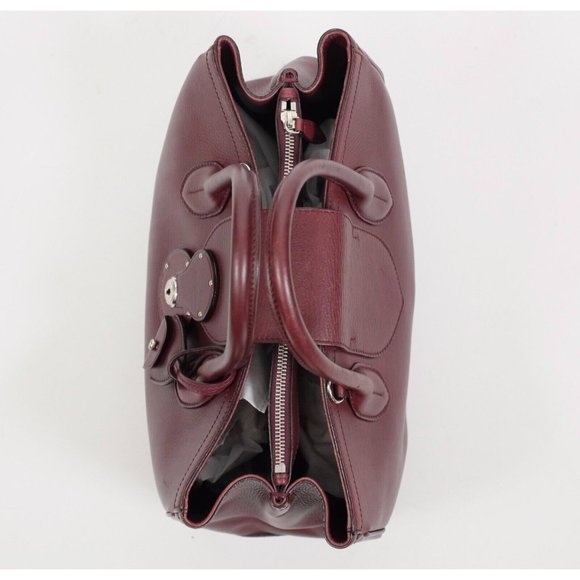 Ralph Lauren Purple Label Collection bag handbag Ricky soft burgundy open top - Picture 12 of 16